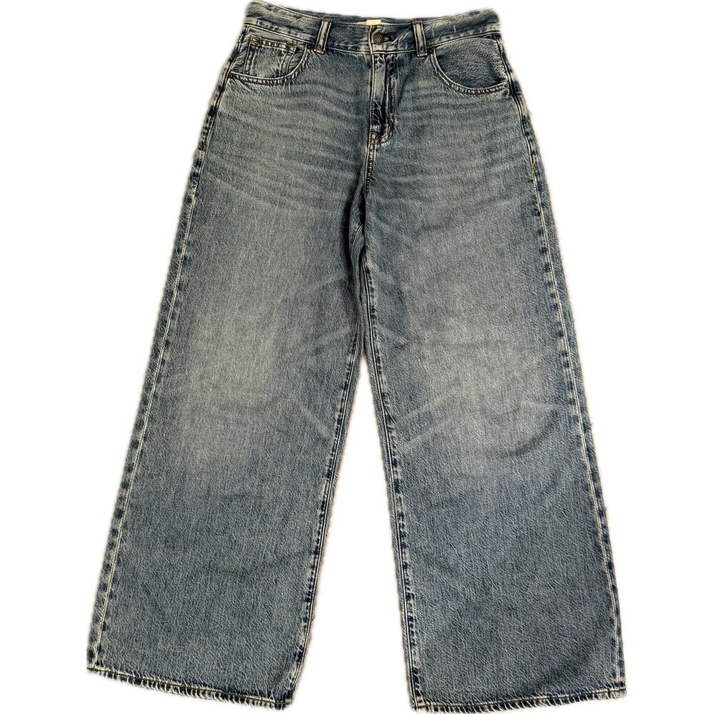 Madewell Petite Superwide Leg Jeans Airy Denim Edition 26P - Picture 4 of 7